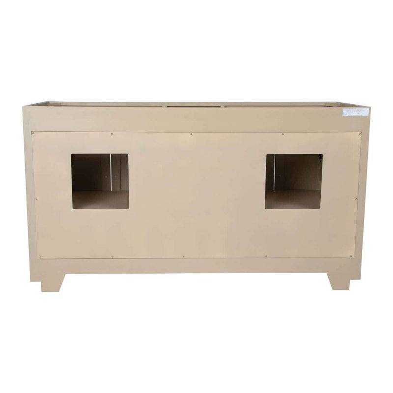 Nahlani 60'' Double Bathroom Vanity with Quartz Top, Light Oak