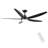 56 Inch Indoor Black Ceiling Fan With Light