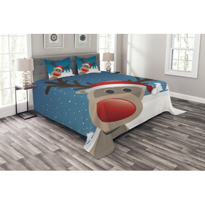 No Pattern Bedspread with Pillow Shams
