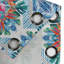 Ambesonne Floral Design Grommet Curtain Dreamy Leafy Pattern Sea Blue Teal Pale Pink-106660271