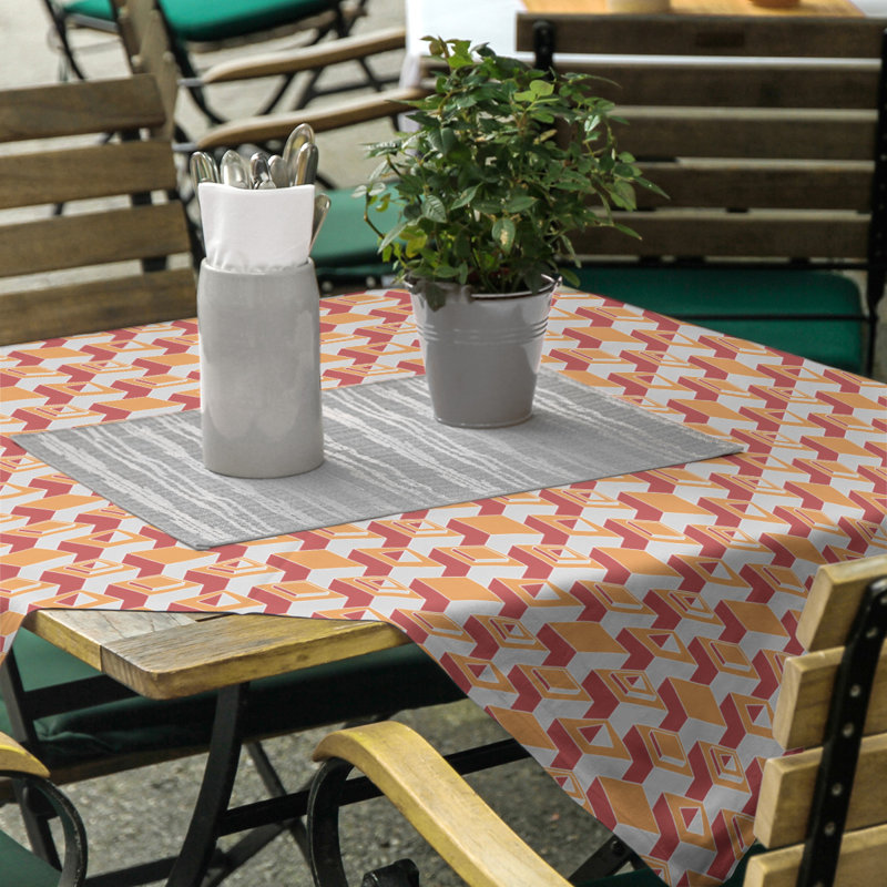 Nappe de gratte-ciels classiques, Orange/rouge