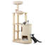 Arbre à chat moderne pour chats d'intérieur avec poteaux à griffer et tapis en sisal