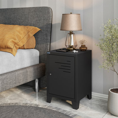 16'' W Metal Nightstand