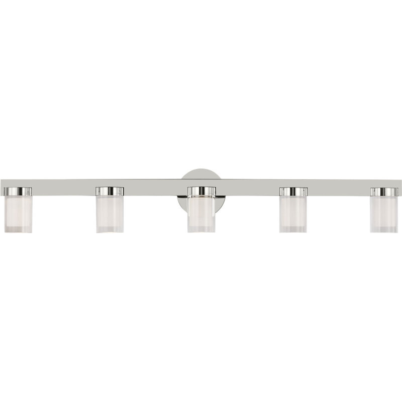 Esfera 5 - Light LED Bath Sconce, Polished Nickel