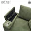Canapé rembourré en velours côtelé avec rangement main courante, repose-pieds mobile, porte-gobelets et coussins amovibles pour plus de confort et de commodité