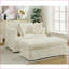 Chaise longue, siège profond en velours côtelé de 47,7 po avec repose-pieds mobile et amp; 2 coussins, beige | Bourre en polypropylène et coton | Capacité de poids de 300 lb-157560004