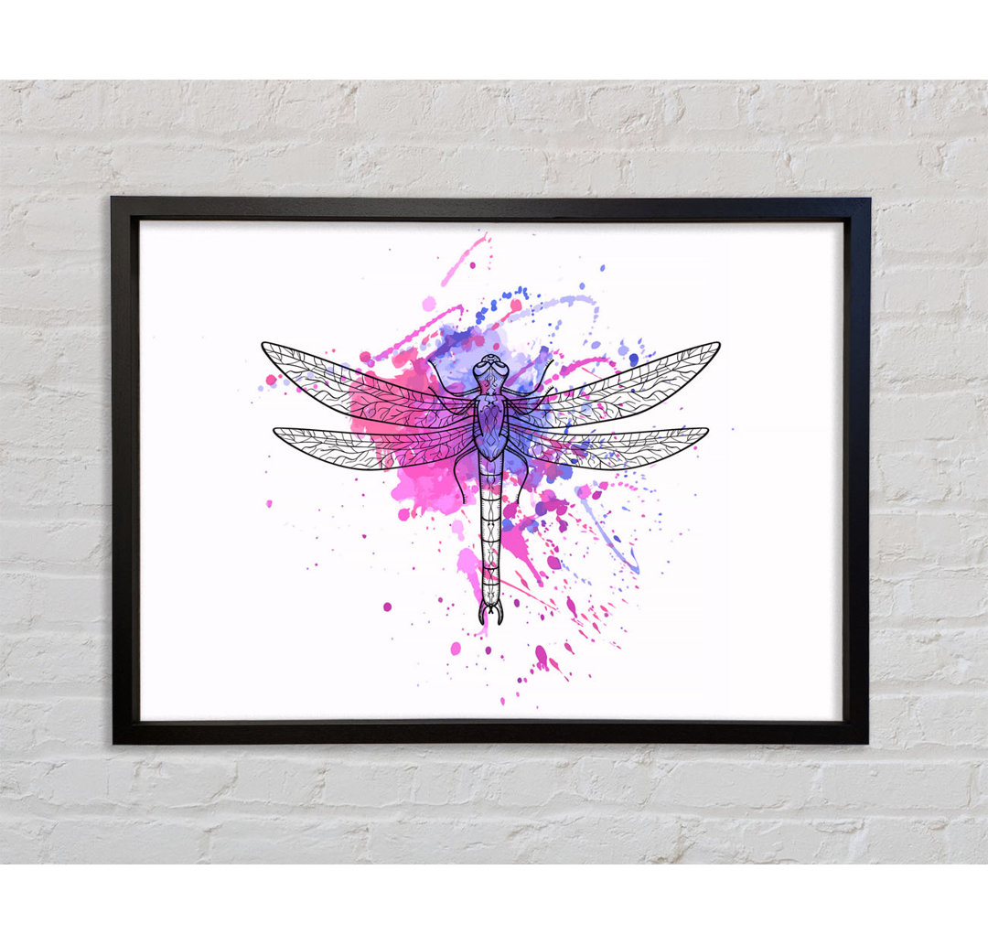 Dragonfly Splash - Einzelner Bilderrahmen Kunstdrucke auf Leinwand