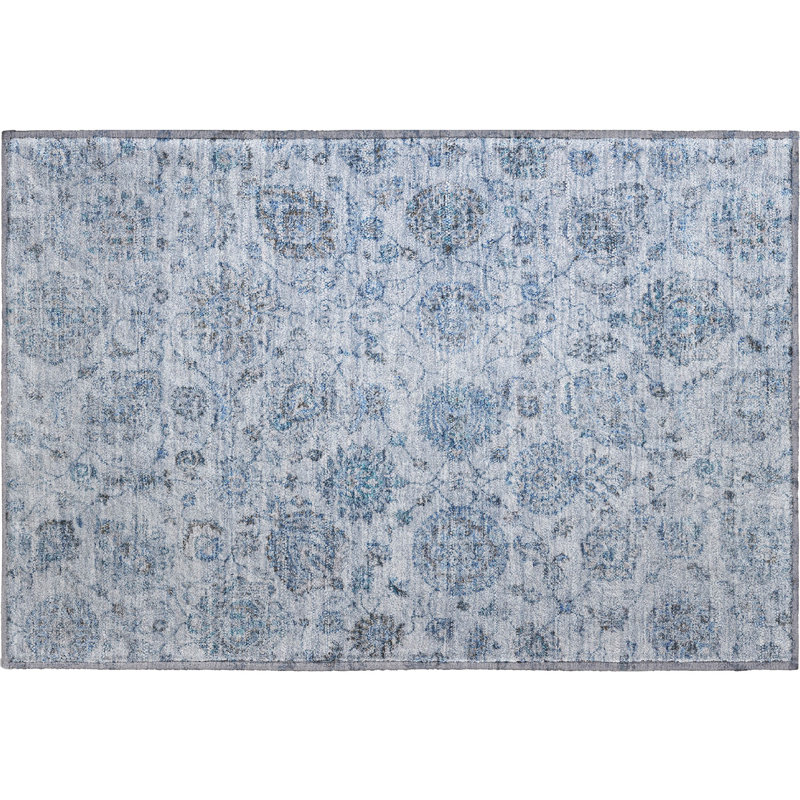 Premium Machine Washable Ashington AMF1833 Damask Rug, Rectangle 1'8" x 2'6"