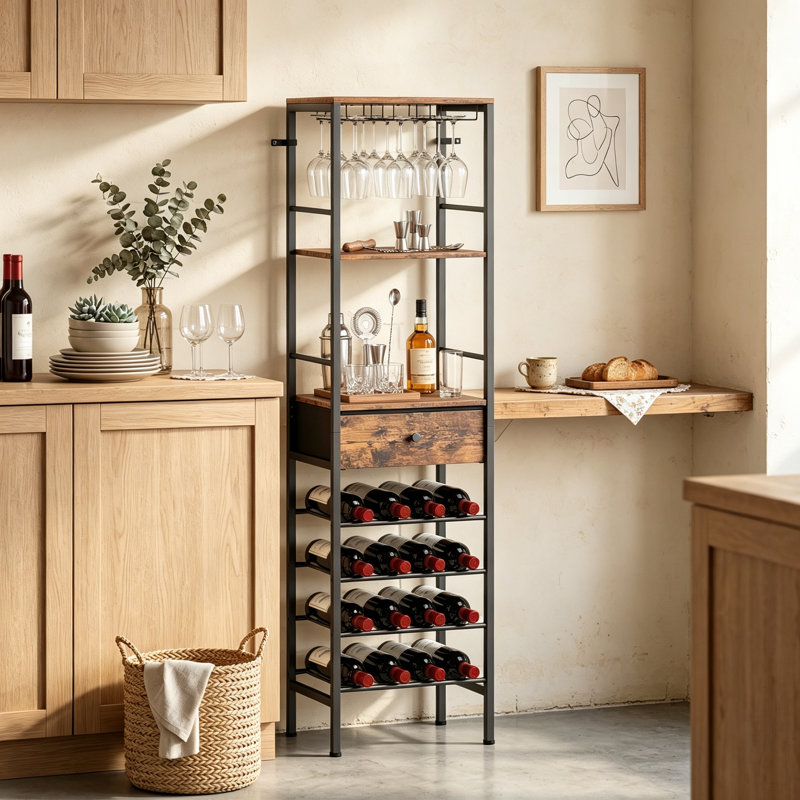 Wine Bottle & Glass Rack