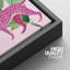 Animaux de style BCBG vif, feuille de palmier, guépard rose, animaux de chambre tropicaux, style bohème moderne-100707410-100707411