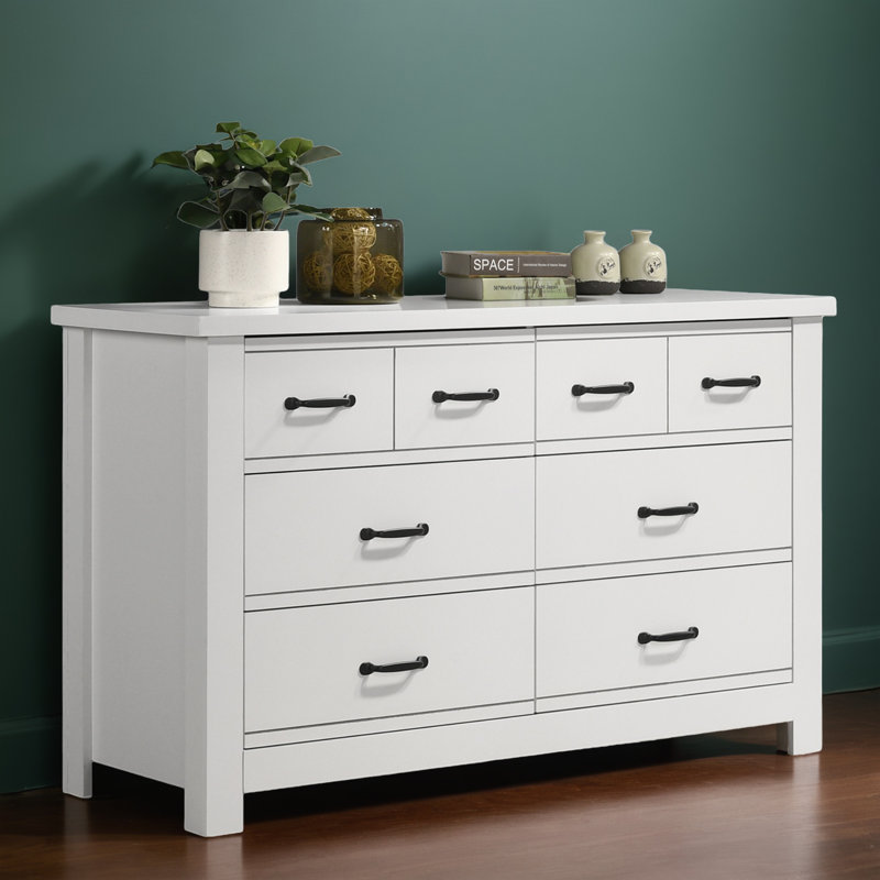 8 - Drawer Dresser, White