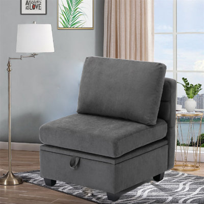 Toxi Upholstered  Armless Side Chair