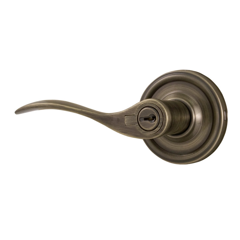 Bordeau Keyed (Entry) Door Lever, Oil Rubbed Bronze, Left