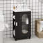 Meuble-lavabo de 20 po avec lavabo, meuble-lavabo avec tablette à deux niveaux, tablette réglable, bois massif et panneau de fibres à densité moyenne, noir-116643378