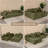 Comfortable Modular Sofas, Plush Green Chenille For Living Room