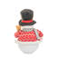 Bonhomme de neige blanc doux