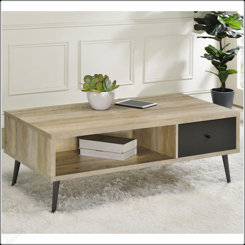 Table basse en bois d'ingénierie à 1 tiroir Balboa