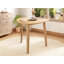 Table d'appoint triangulaire moderne avec pieds en bois massif pour espaces de vie compacts-1729825873