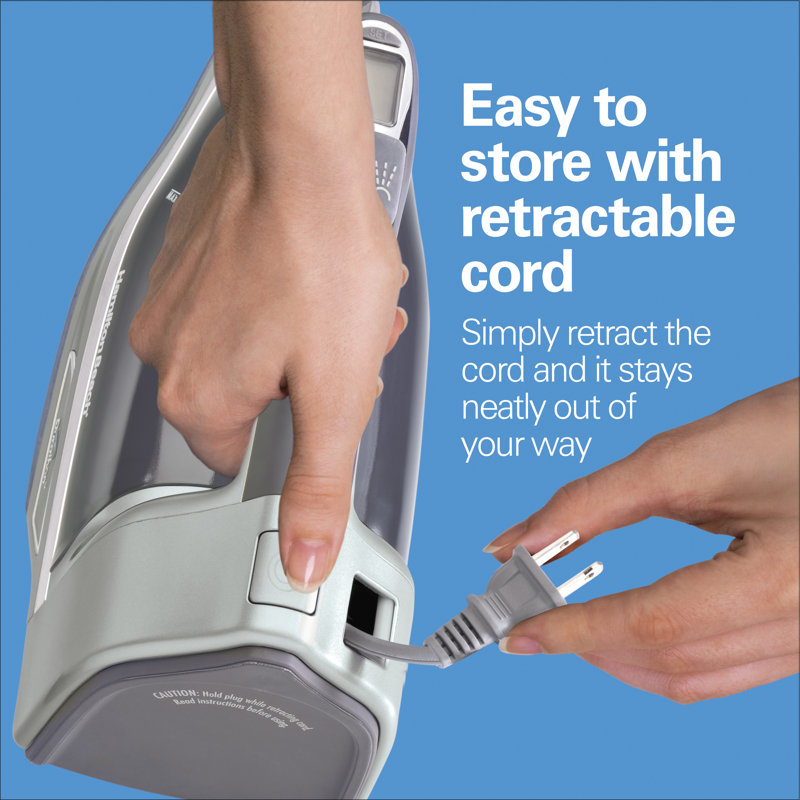 Hamilton Beach Gray Durathon Nonstick Soleplate Steam Iron
