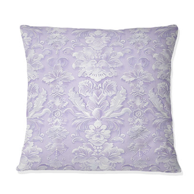 Purple White Boho Elegant Mosaic - Boho Throw Pillow