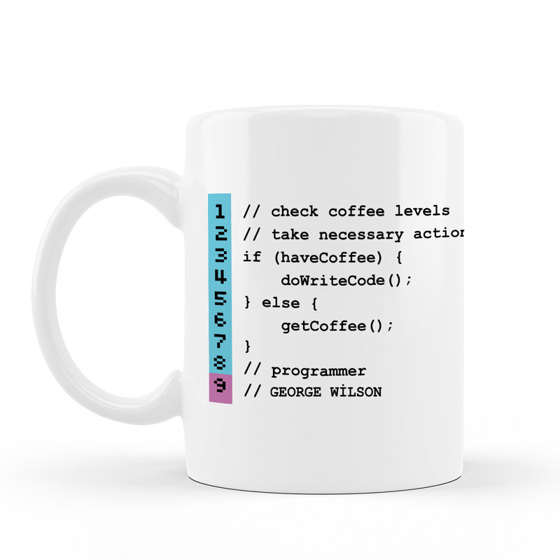 Porcelain Coffee Mug, Yes