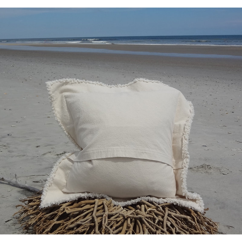 Coussin 100% coton Coastal, H 20 po x l 22 po, Ivoire