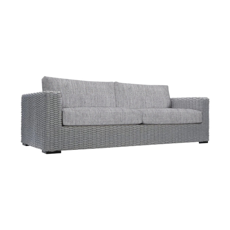 Capri Outdoor Metal Loveseat, Canvas Granite Sunbrella® Canvas