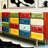 Sleek and Creative Multi-Color TV Stand