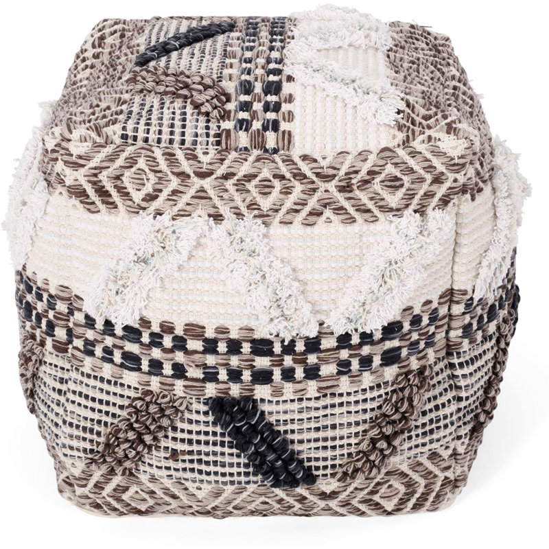 WOVEN WOOL POUF