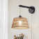 Bahwana Rattan Plug-in Swing Arm Sconce with Bulb Included