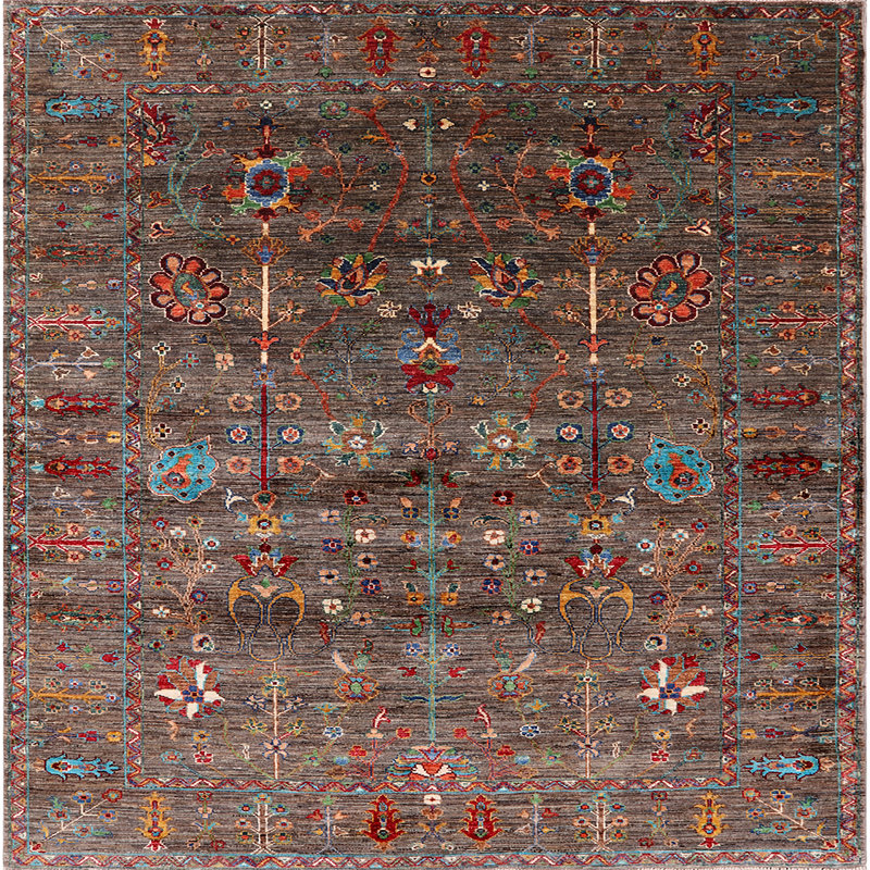 Rizokarpaso Oriental Indoor Rug, Square 4'