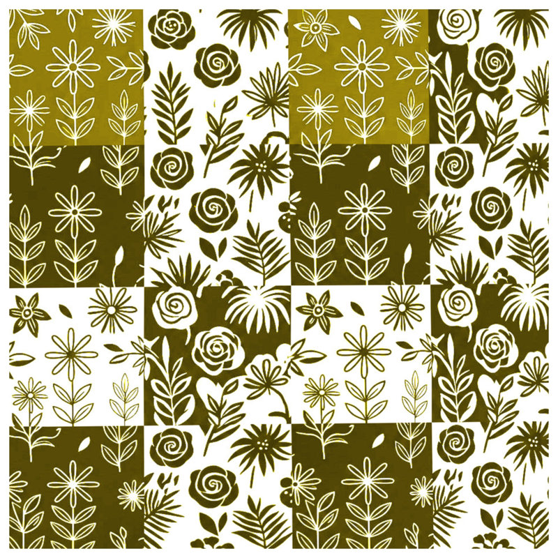 Couvre-lit matelassé à motif floral patchwork toutes tailles, Très grand lit