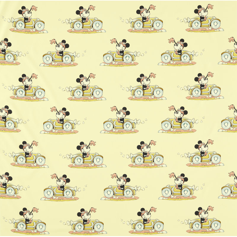 Minnie On the Move Fabric, Sherbet