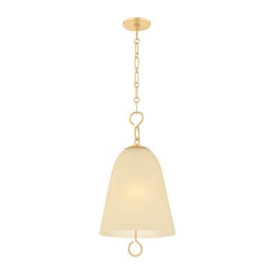 Mitzi  wide 1 light pendant in aged brass Christine