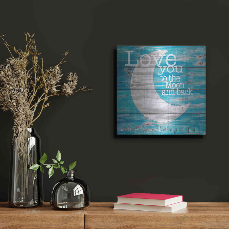 Gracie Oaks «Love You to the Moon and Back» par Cindy Jacobs, art mural en métal, H 12 po x l 12 po