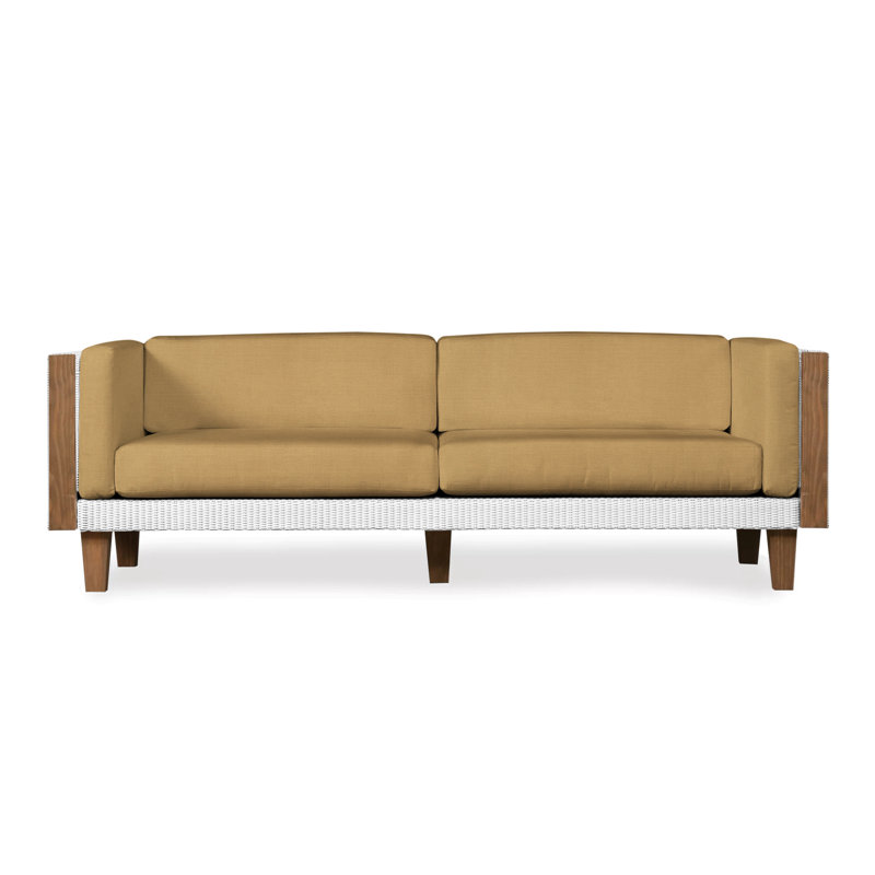Catalina Outdoor 3 - Seat Patio Sofa, White, Serena Floral Meadow