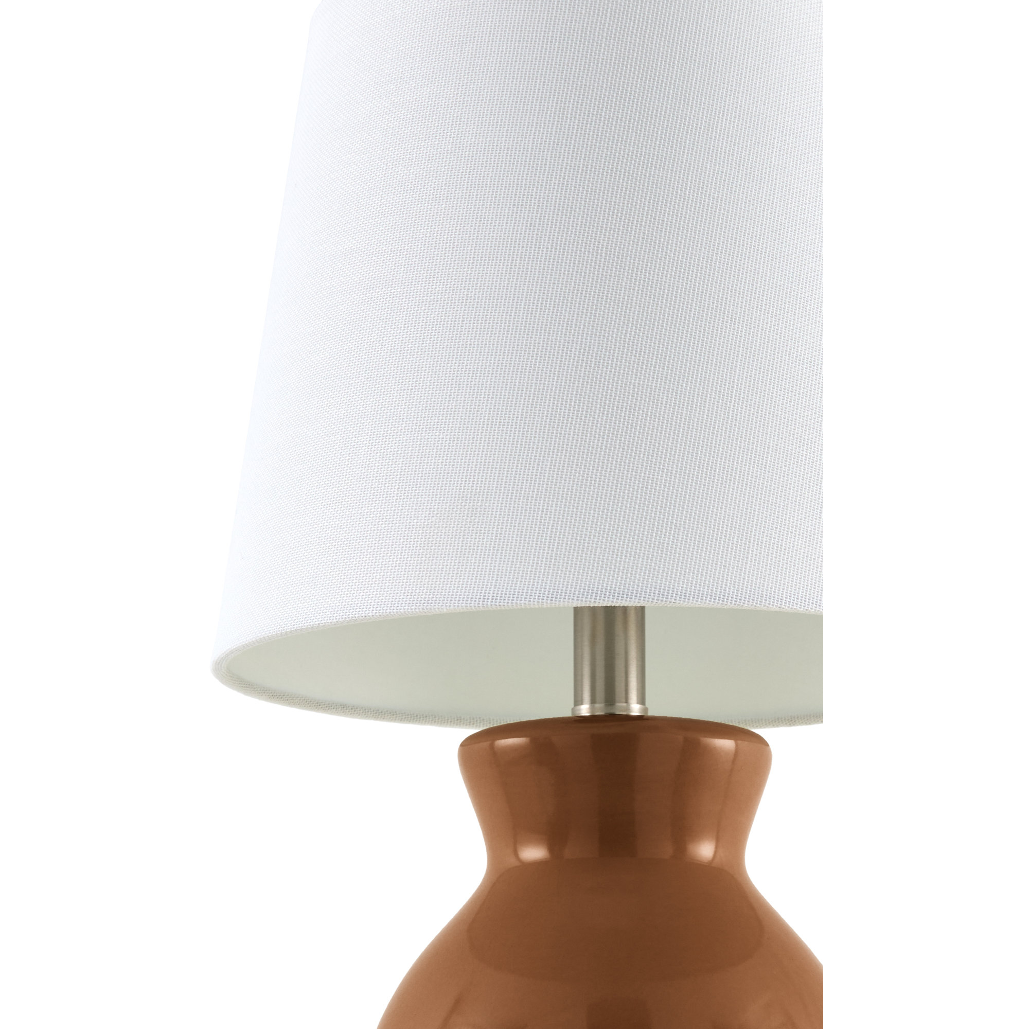 Drum Shade Lamp, Tan, 15'' H X 8'' W X 8'' D