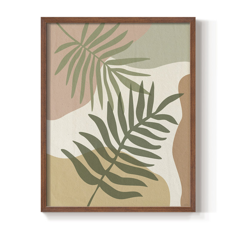 «Mid Century Palm II», Noyer, H 11 po x l 9 po