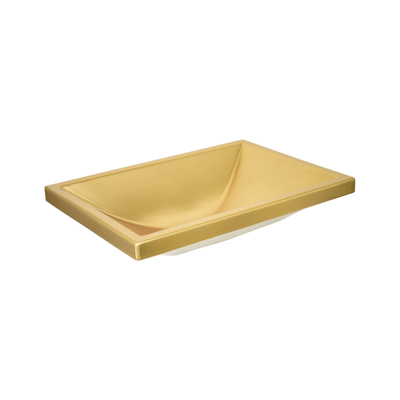 Amara 20" Single Bathroom Sink, Matte Gold