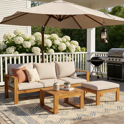 commercial steel patio umbrellas Commercial Tempered Glass and Steel Patio Table with Umbrella Hole - Bed  Bath & Beyond