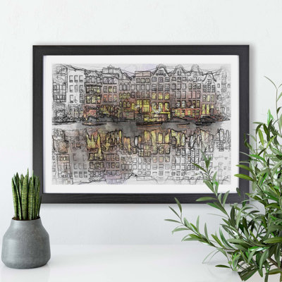 Amsterdam at Night - Framed Print