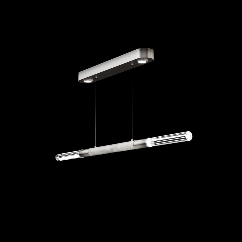Antonia 4 - Light LED Pendant, Nickel/Ombre Silver/Smoke