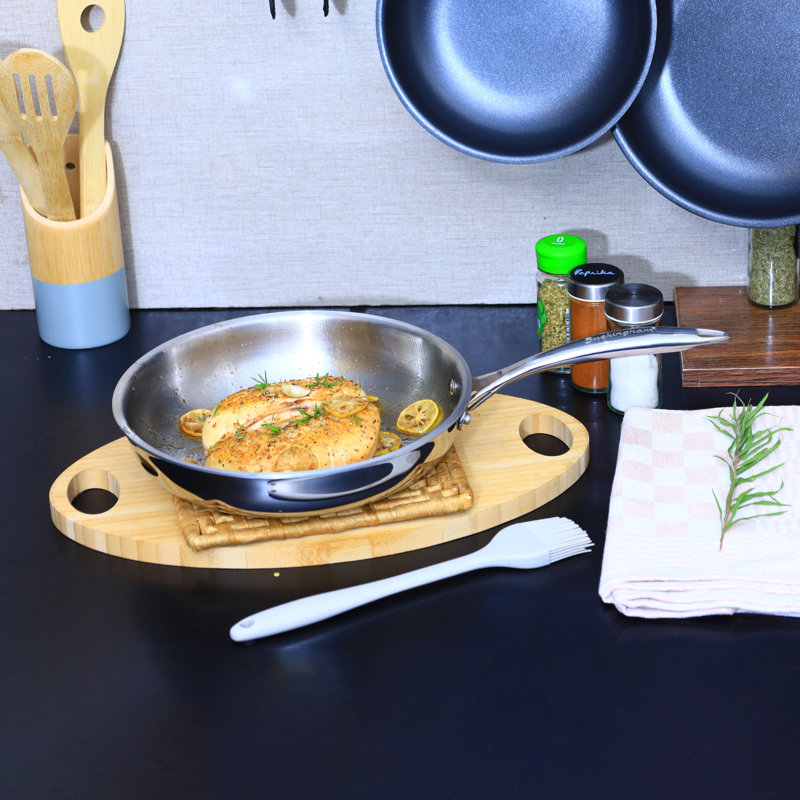 Stainless Steel Non-Stick Frying Pan, 24 cm