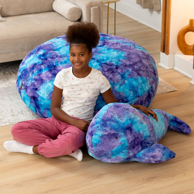 Pouf et pouf Raven-Symoné Marina The Whale Sea Buddy, Bleu / Mauve