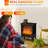 Alverta 15.25'' W Black Electric Fireplace