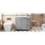 Meuble-lavabo gris 36 po avec lavabo en céramique, 2 portes d'armoire à fermeture en douceur, 5 tiroirs spacieux, salle de bain et lavabo pratiques de 36 po, espace de comptoir