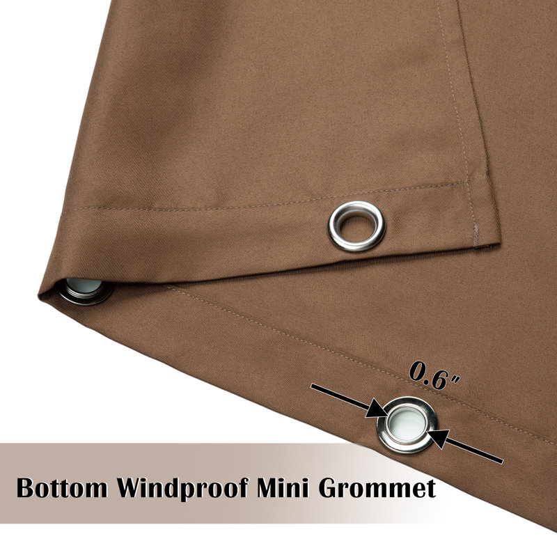 Rideau simple occultant en polyester 52 po, L 52 po x L 96 po, Tanné
