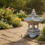 Statue de lampe de jardin zen-137790975
