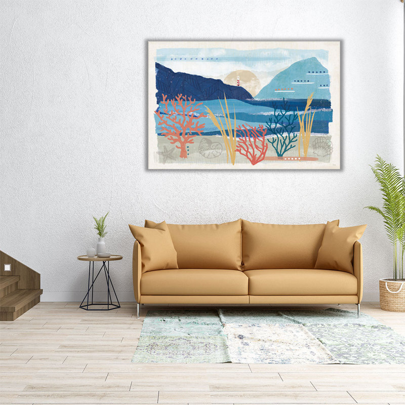 «Coastal View I», reproduction d'art sur toile, H 20 po x l 30 po