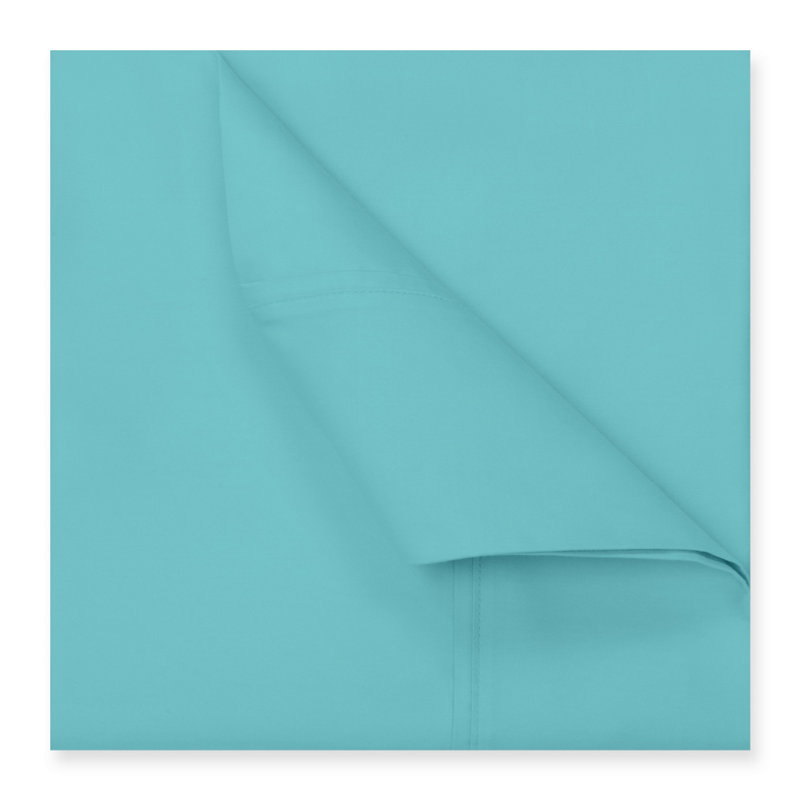 Ensemble de draps en percale de coton biologique Kathy Ireland 300tc, Grand, Aqua